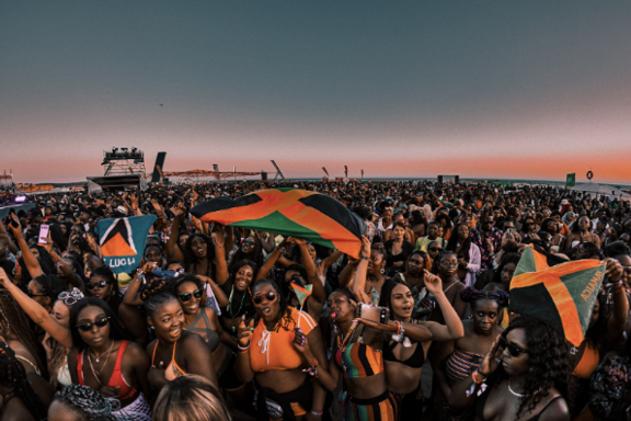 South African Amapiano DJ performing live on stage