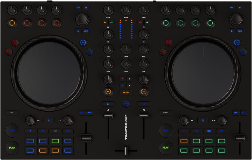 Traktor Kontrol MX2 complete layout top view