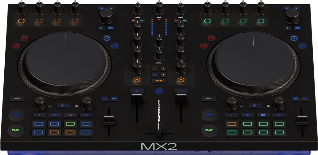 Traktor MX2 jog wheels beatmatching controls